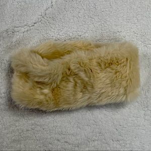 Faux fur cream color headband